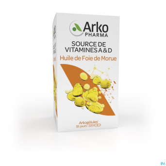 Arkogelules huile foie morue caps 220   arkopharma