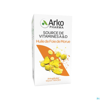Arkogelules huile foie morue caps 220   arkopharma
