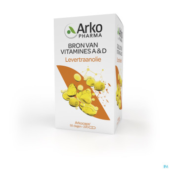 Arkogelules huile foie morue caps 220   arkopharma