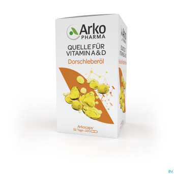 Arkogelules huile foie morue caps 220   arkopharma