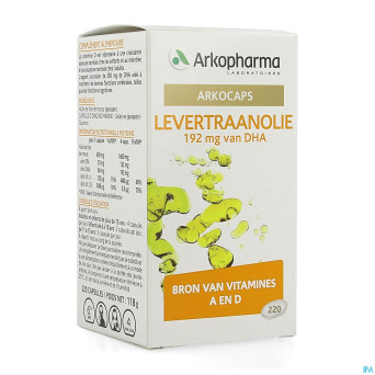 Arkogelules huile foie morue caps 220   arkopharma