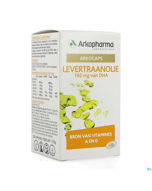 Arkogelules huile foie morue caps 220   arkopharma