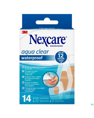 Nexcare 3m aqua clear wtp assortiment 14