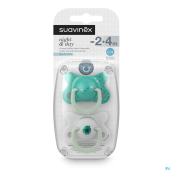 Suavinex basic sucet.silic.ana.2-4m n&d ours vert