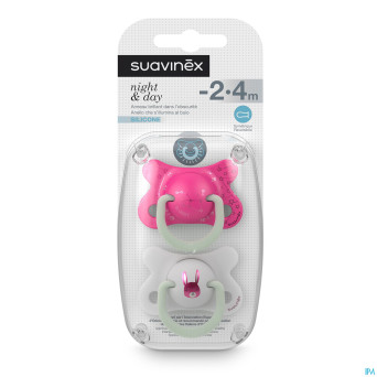 Suavinex basic sucet.silic.ana.2-4m n&d lapin rose