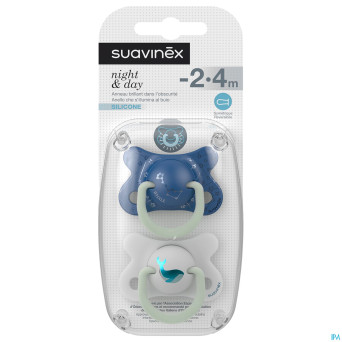 Suavinex basic sucet.silic.ana.2-4m n&d balein bl