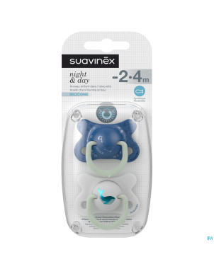 Suavinex basic sucet.silic.ana.2-4m n&d balein bl