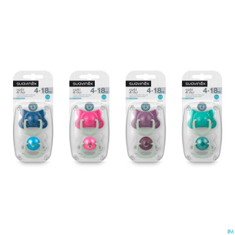 Suavinex basic sucet.silic.ana.4-18m n&d ours vert