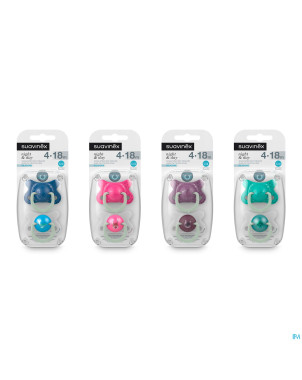 Suavinex basic sucet.silic.ana.4-18m n&d ours vert
