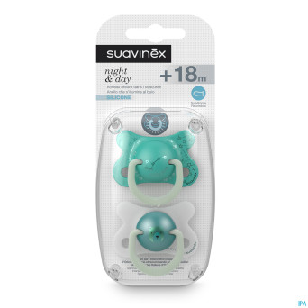 Suavinex basic sucet.silic.ana.+18m n&d ours vert
