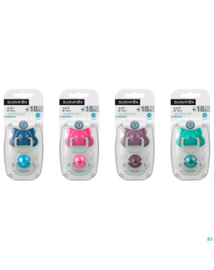 Suavinex basic sucet.silic.ana.+18m n&d ours vert