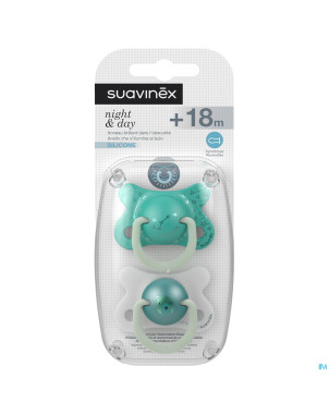 Suavinex basic sucet.silic.ana.+18m n&d ours vert