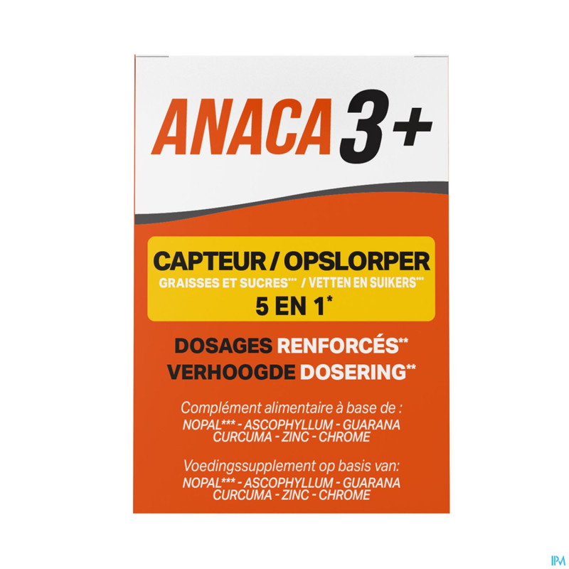Anaca3 capteur graisses&sucres 5 en 1    caps 120