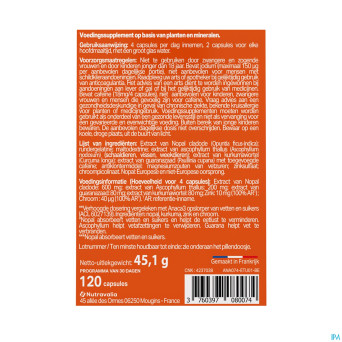 Anaca3 capteur graisses&sucres 5 en 1    caps 120