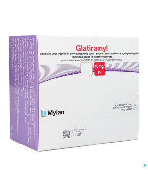 Glatiramyl 40mg/ml sol inj seringue preremplie  36