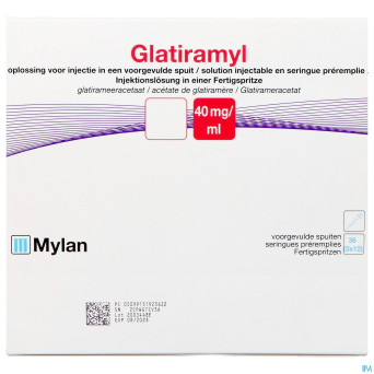 Glatiramyl 40mg/ml sol inj seringue preremplie  36