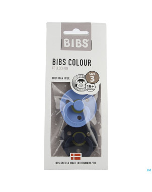 Bibs 3 tetine duo sky blue/deep space