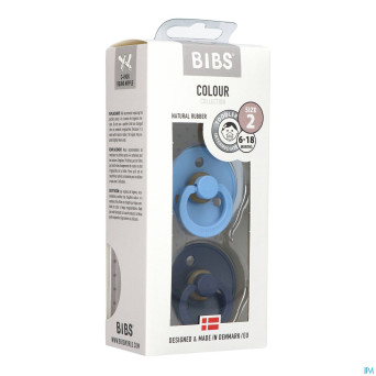 Bibs 2 tetine duo sky blue deep space