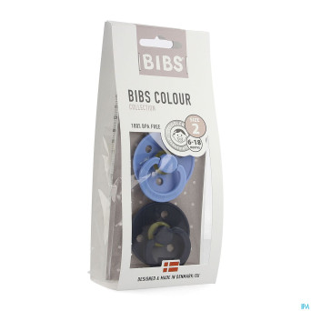 Bibs 2 tetine duo sky blue deep space
