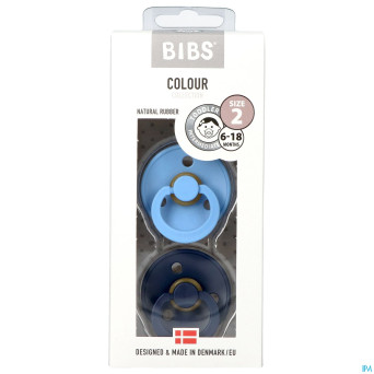 Bibs 2 tetine duo sky blue deep space