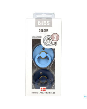 Bibs 2 tetine duo sky blue deep space