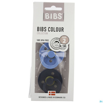 Bibs 2 tetine duo sky blue deep space