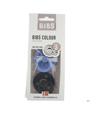 Bibs 2 tetine duo sky blue deep space