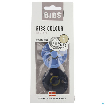 Bibs 1 tetine duo sky blue deep space