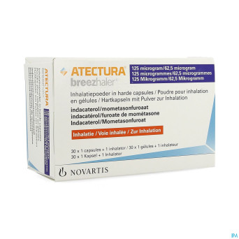 Atectura breezhaler 125/ 62,5mcg pdr inhal caps 30