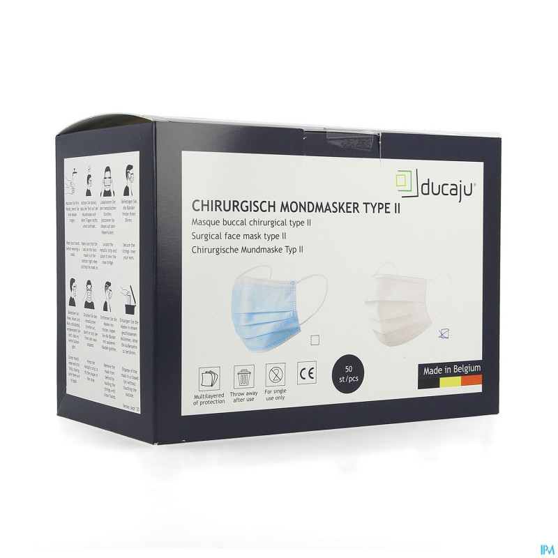 Masque chirurgical type ii belge 50