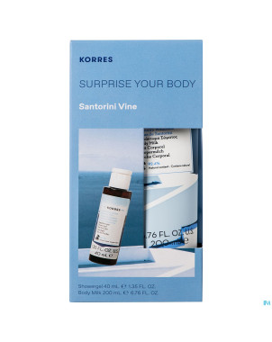 Korres kg santorini vine suprise mixed 200ml+40ml
