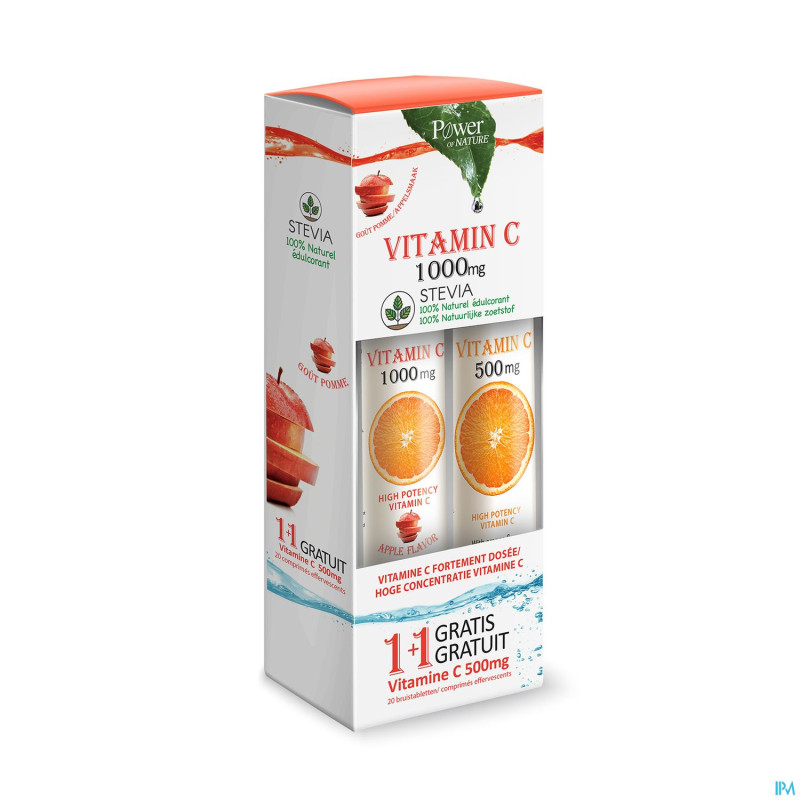 Power of nature vit. c pomme comp eff 24+20 grat