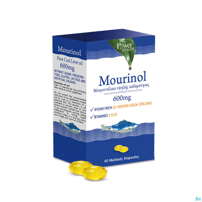 Power of nature mourinol huile foie morue  caps 60