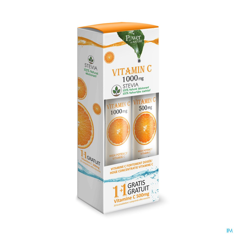 Power of nature vit. c stevia comp eff 24+20 grat