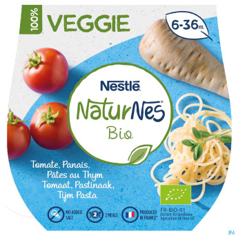 Naturnes veggie tomate panais pates thym 2x190g