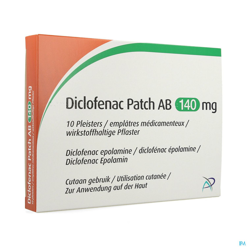 Diclofenac patch ab 140mg emplatre 10