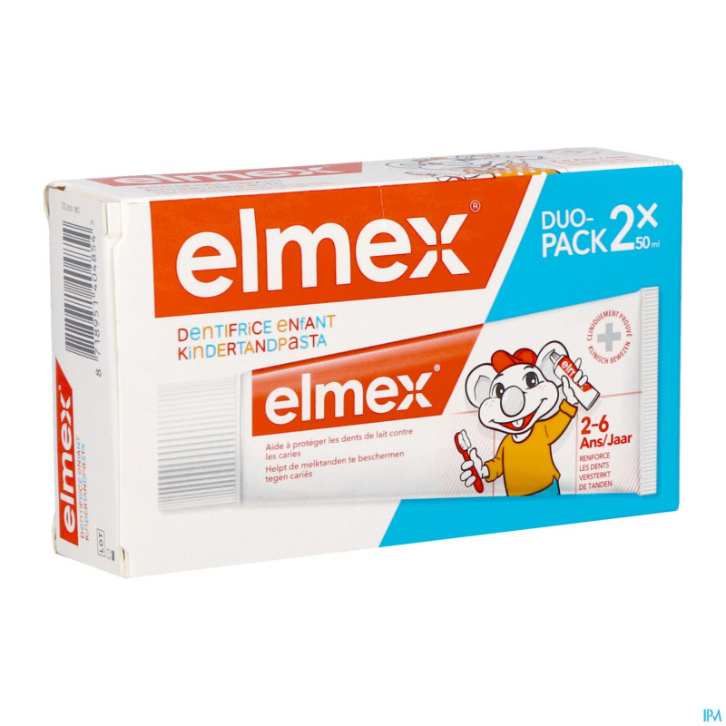 Elmex dentifrice enfant 2-6 ans    2x50ml