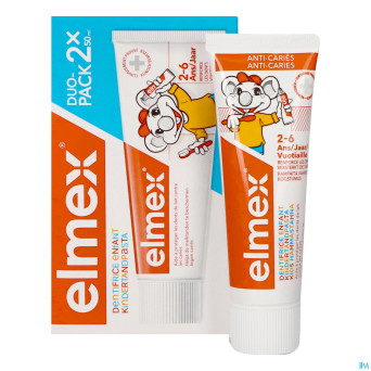 Elmex dentifrice enfant 2-6 ans    2x50ml