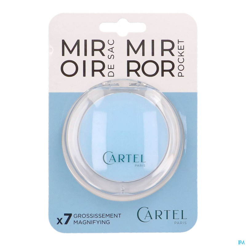 Vitry miroir sac rond bleu diametre 9cm grossis 7