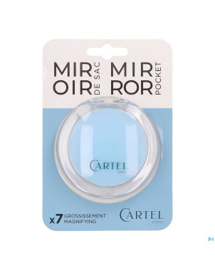 Vitry miroir sac rond bleu diametre 9cm grossis 7