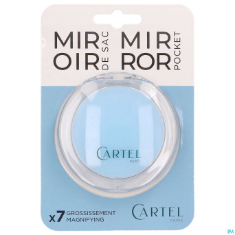 Vitry miroir sac rond bleu diametre 9cm grossis 7