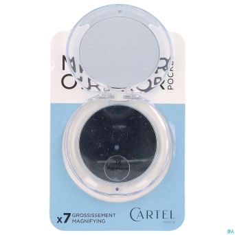 Vitry miroir sac rond bleu diametre 9cm grossis 7