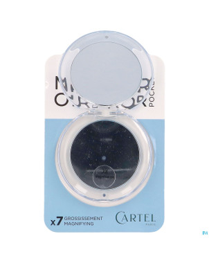 Vitry miroir sac rond bleu diametre 9cm grossis 7