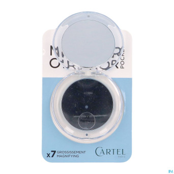 Vitry miroir sac rond bleu diametre 9cm grossis 7