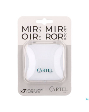 Vitry miroir sac carre blanc 8,5cm grossis 7
