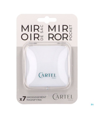 Vitry miroir sac carre blanc 8,5cm grossis 7