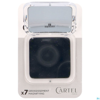 Vitry miroir sac carre blanc 8,5cm grossis 7