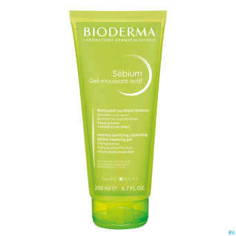 Bioderma sebium gel moussant actif    tube 200ml