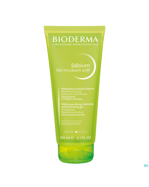 Bioderma sebium gel moussant actif    tube 200ml