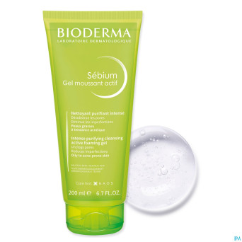 Bioderma sebium gel moussant actif    tube 200ml